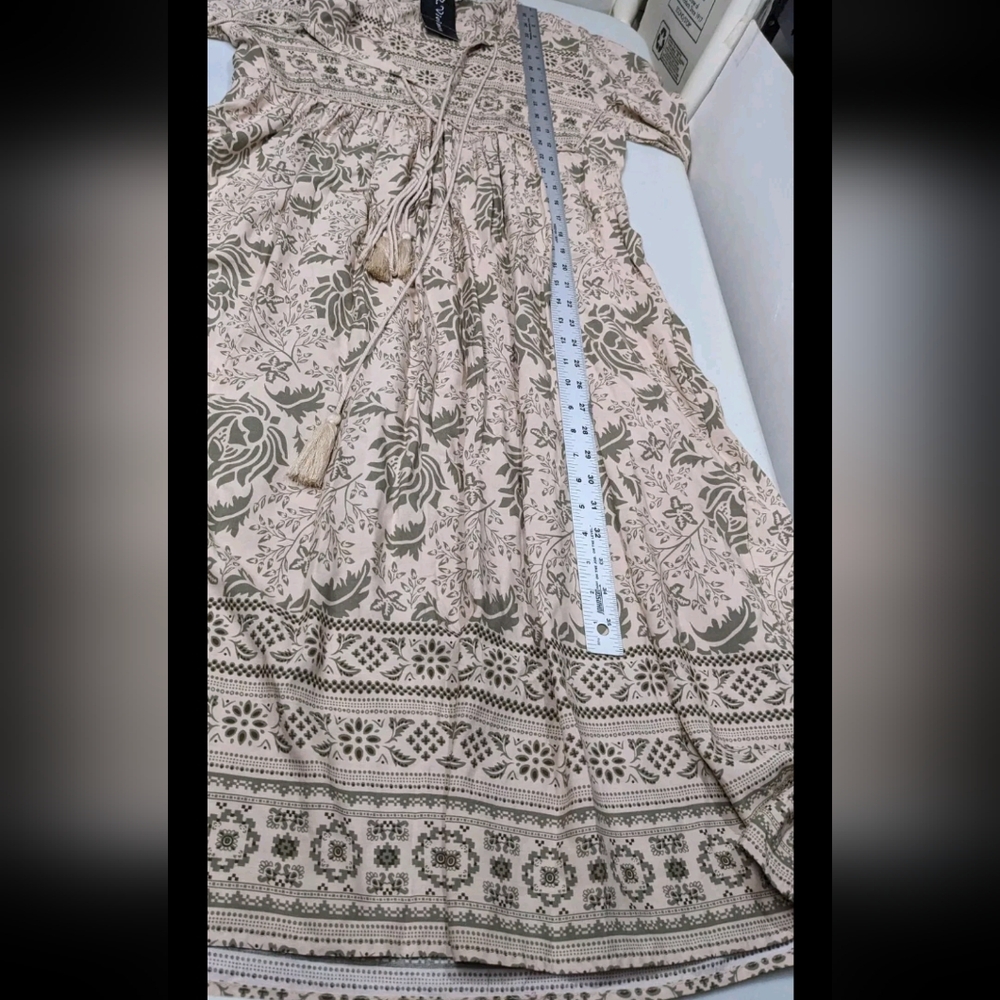 NWT R. Vivimos Bohemian Print Midi Dress S Prairie Cottagecore - Picture 8 of 8